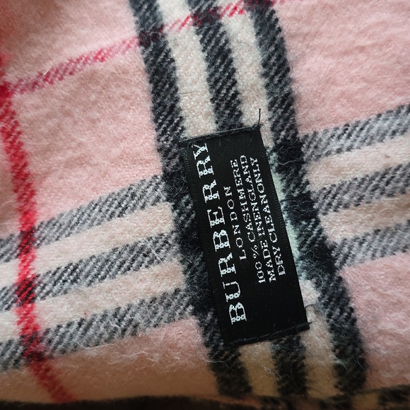 Burberry Pink Plaid Women's Scarf - Picture 2 of 5